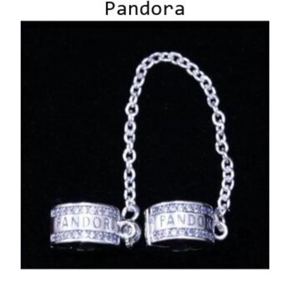 NEW Pandora Safety Chain Clip Bracelet Charm
